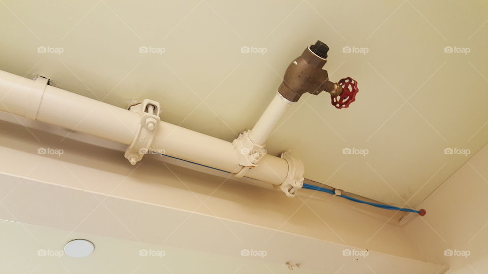 sprinkler pipe and valve
