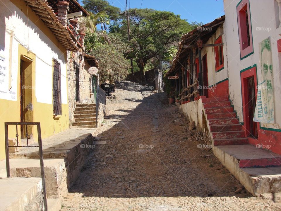 Street in Copala, Mexico