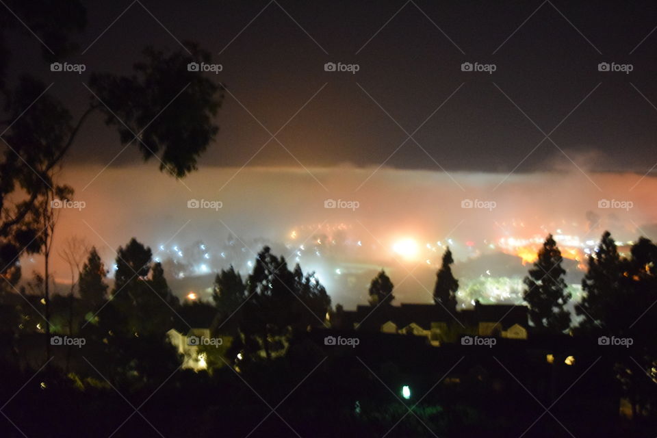 Fog over San Diego, California
