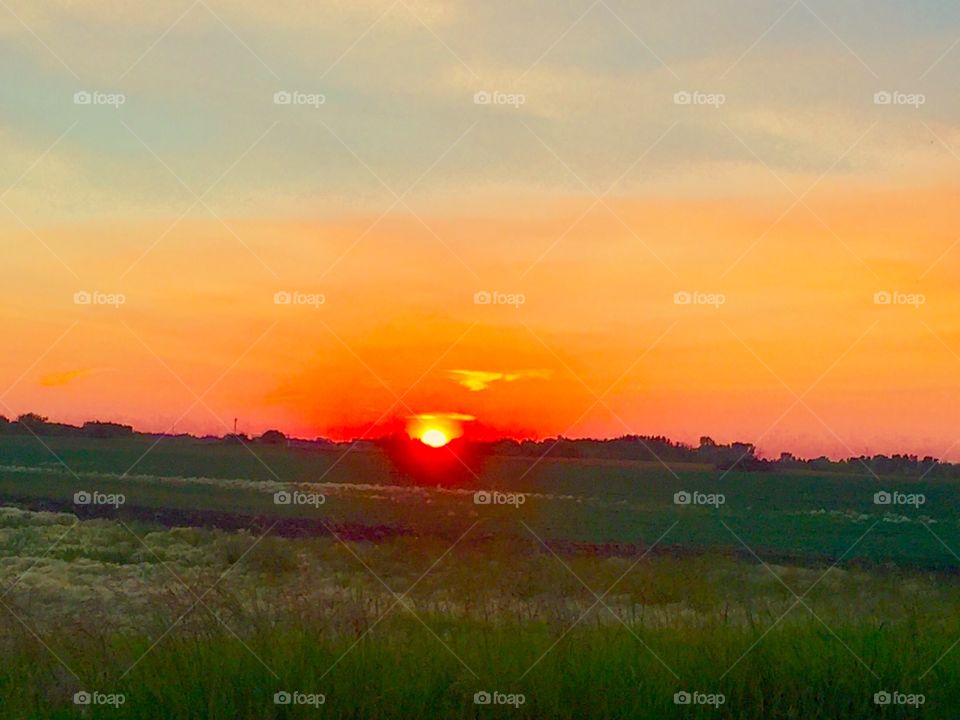 Brandon Manitoba prairie sunset 