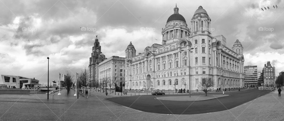 The Three Graces on Liverpool, England
