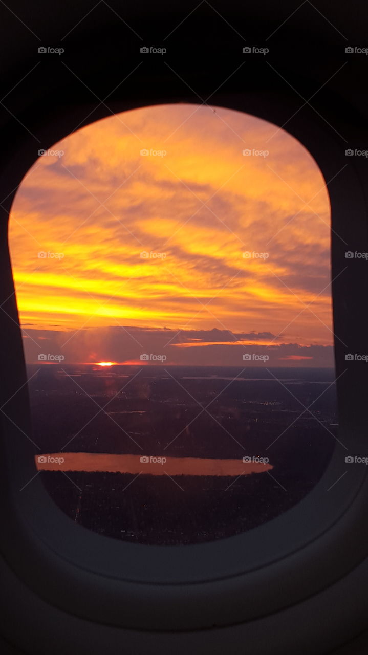 sunrise from the plane