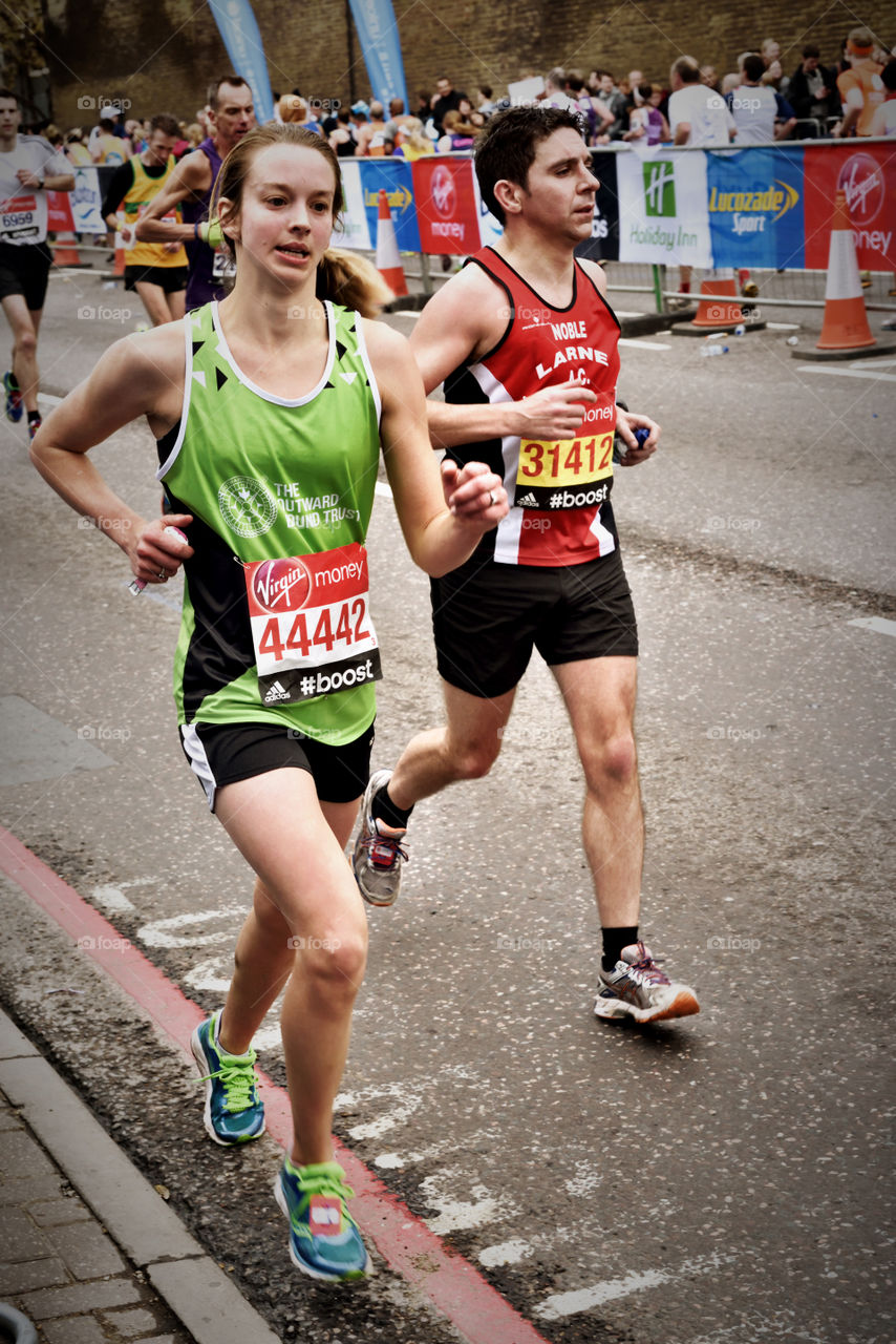 Marathon runners. London, 26th April 2015