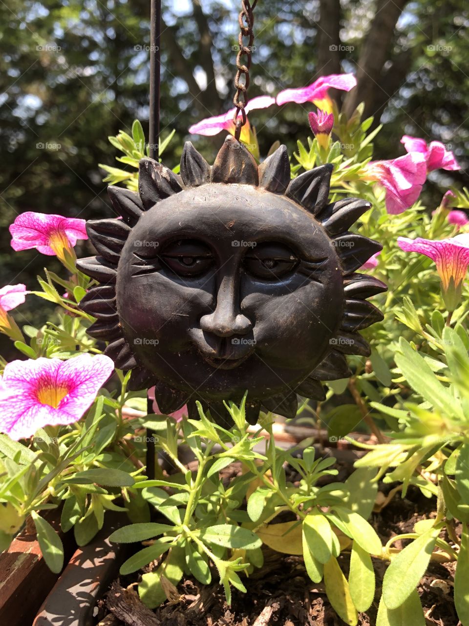 Rustic garden decoration sun 