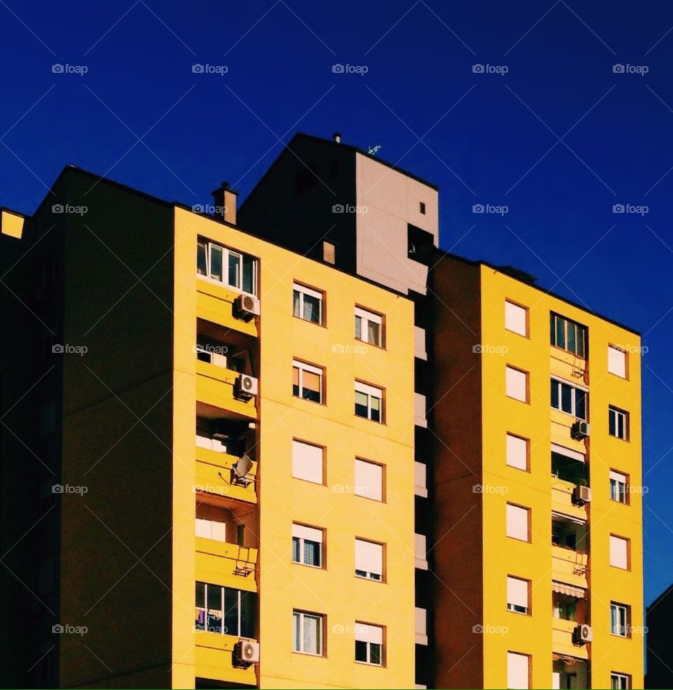 Yellow block of flats 