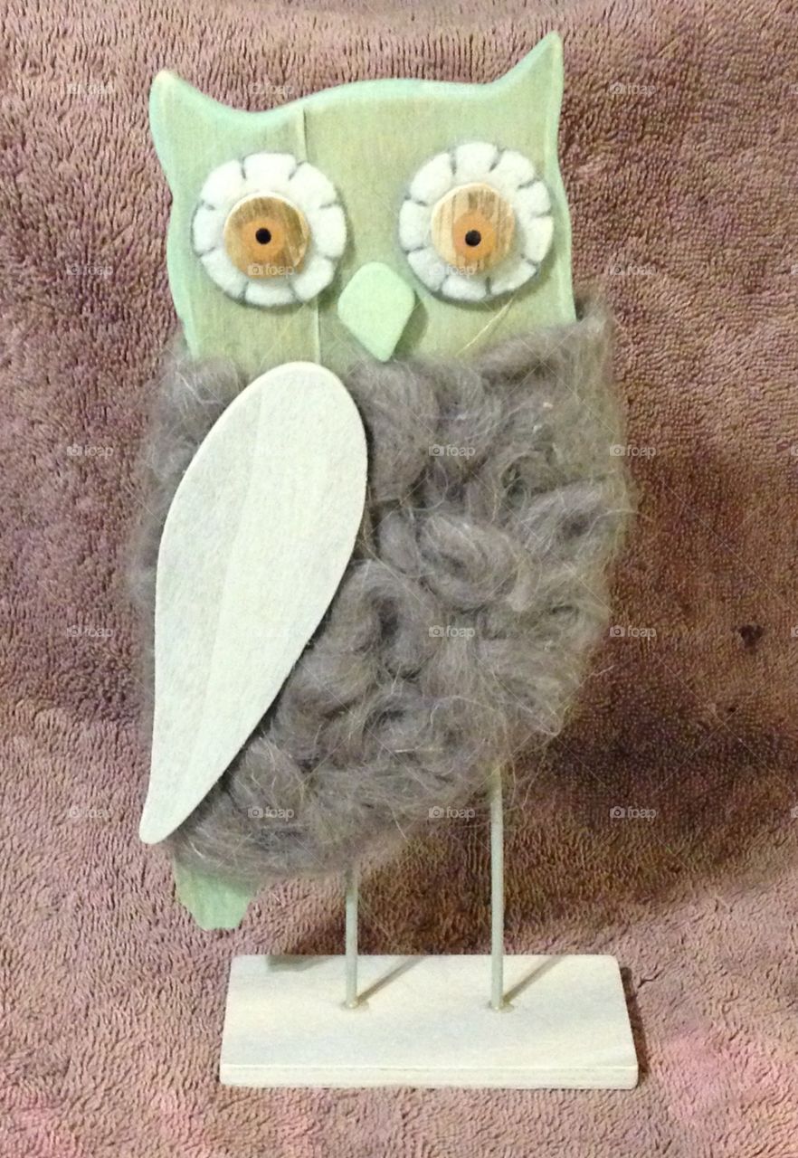 Rustic owl craft decor