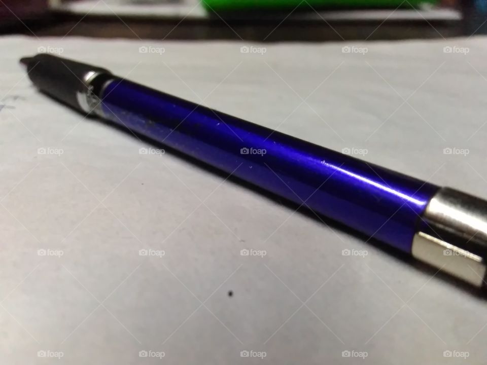 a pen on paper