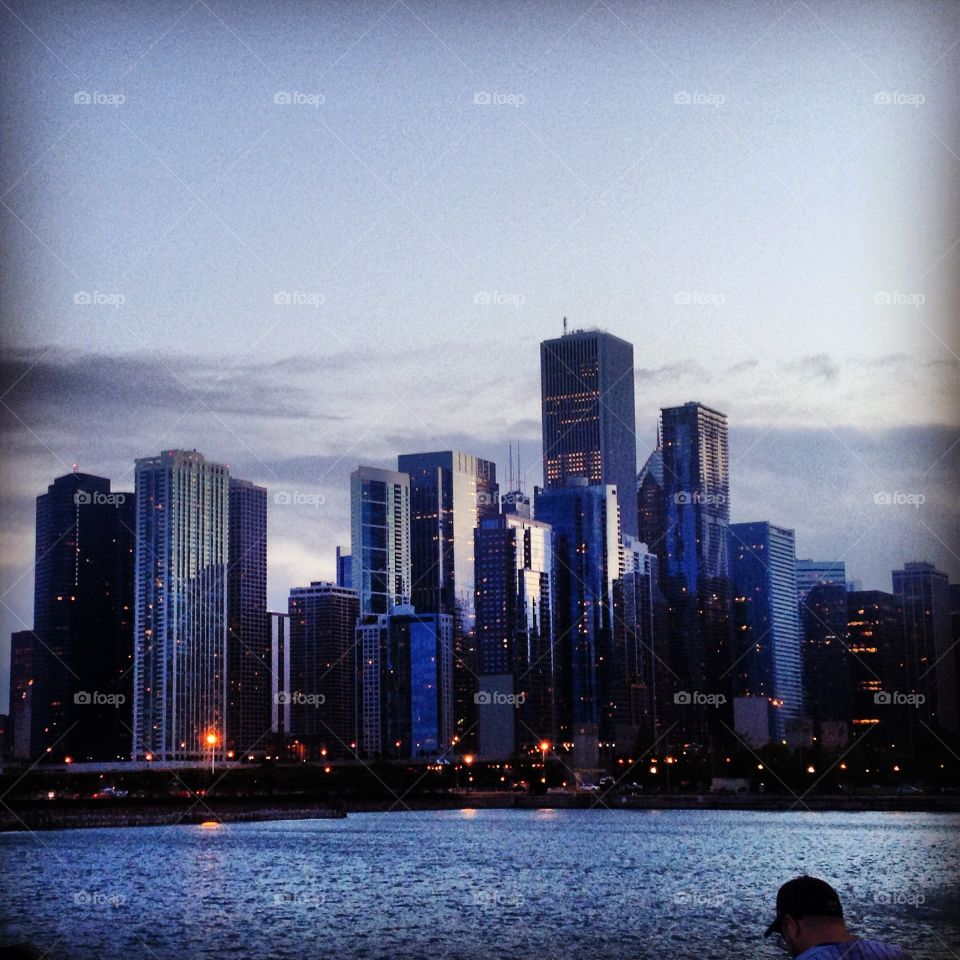 Chicago skyline from Navy Pier