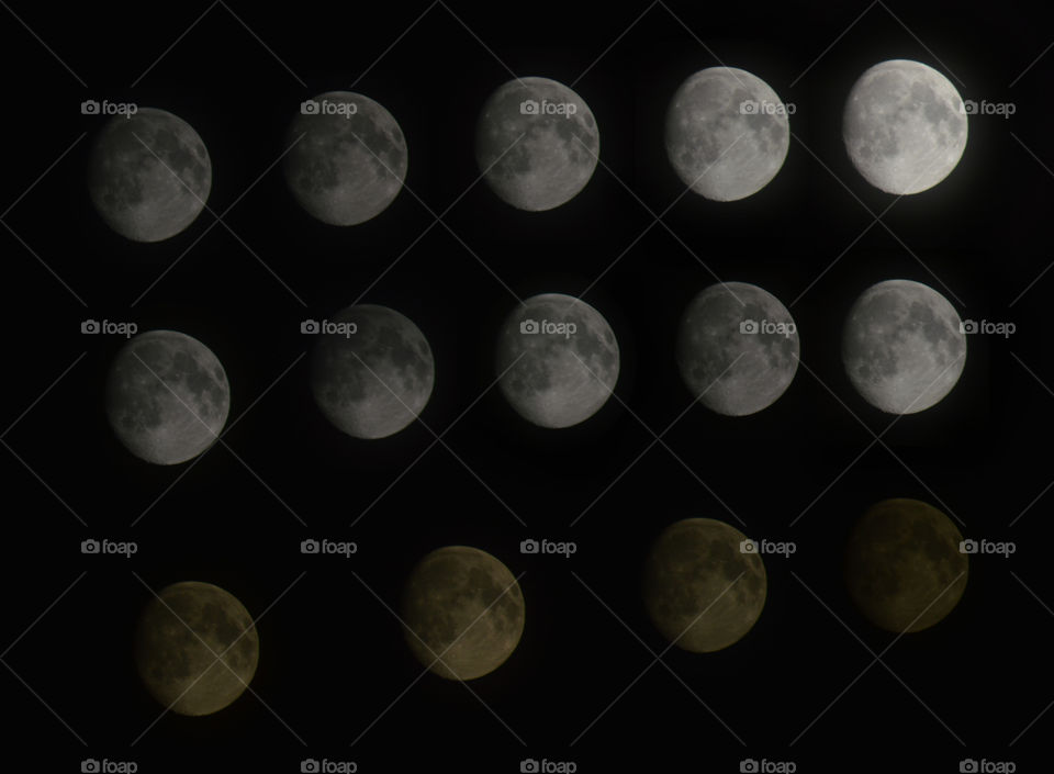 14 moons over the black sky