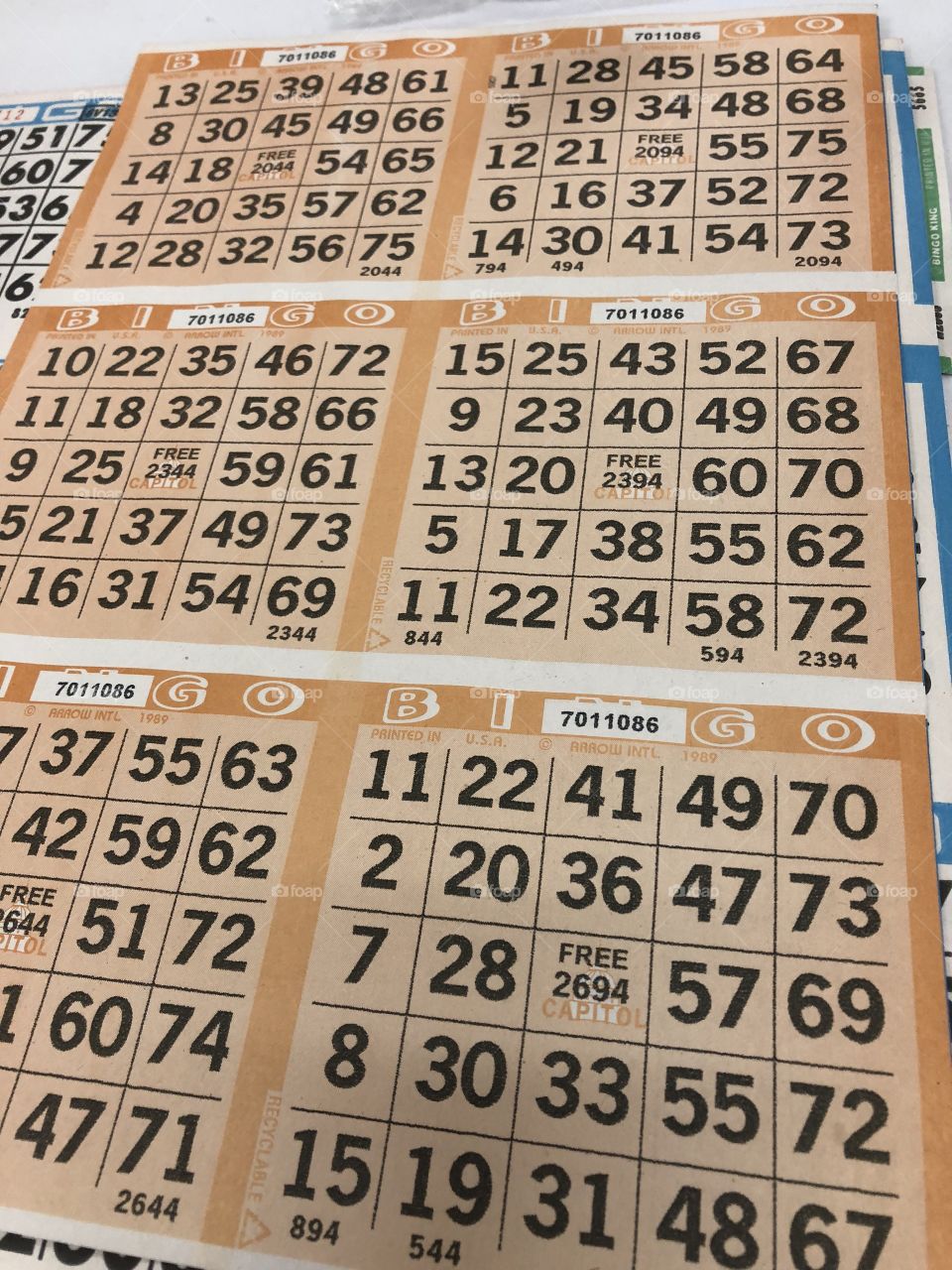 Bingo cards