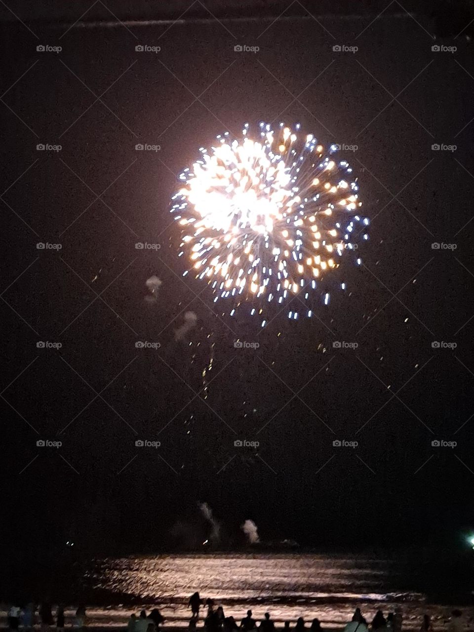 Fireworks on the beach