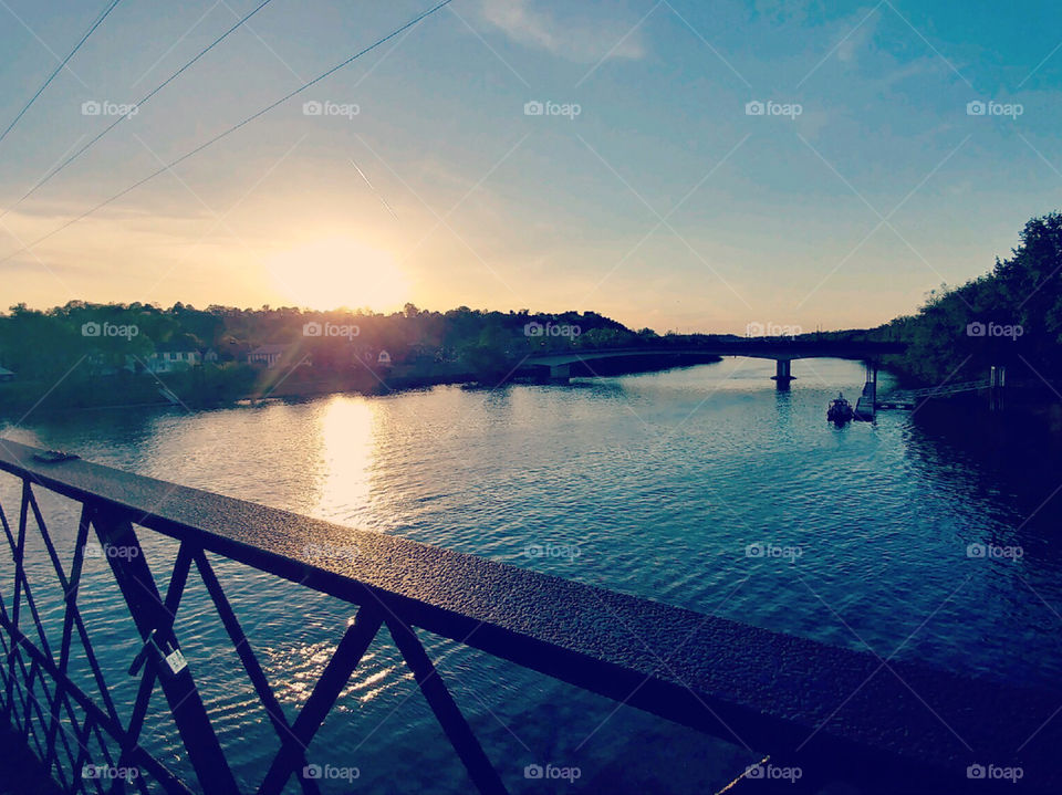 Sunset on Ohio river