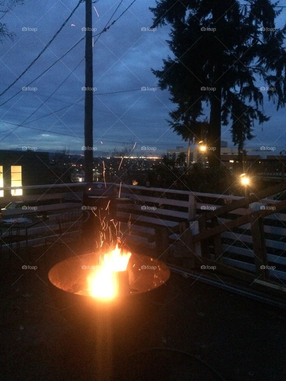 Evening bonfire 