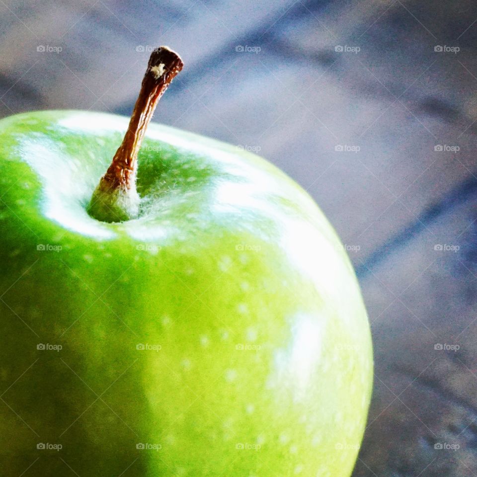 Green delicious juicy apple