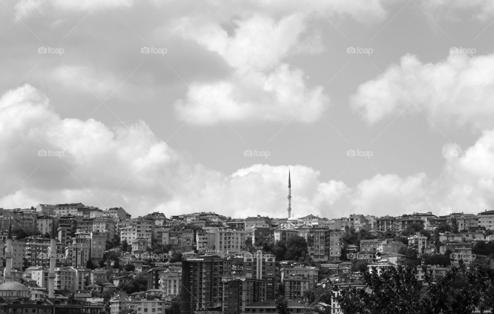 Black and White Cityscape