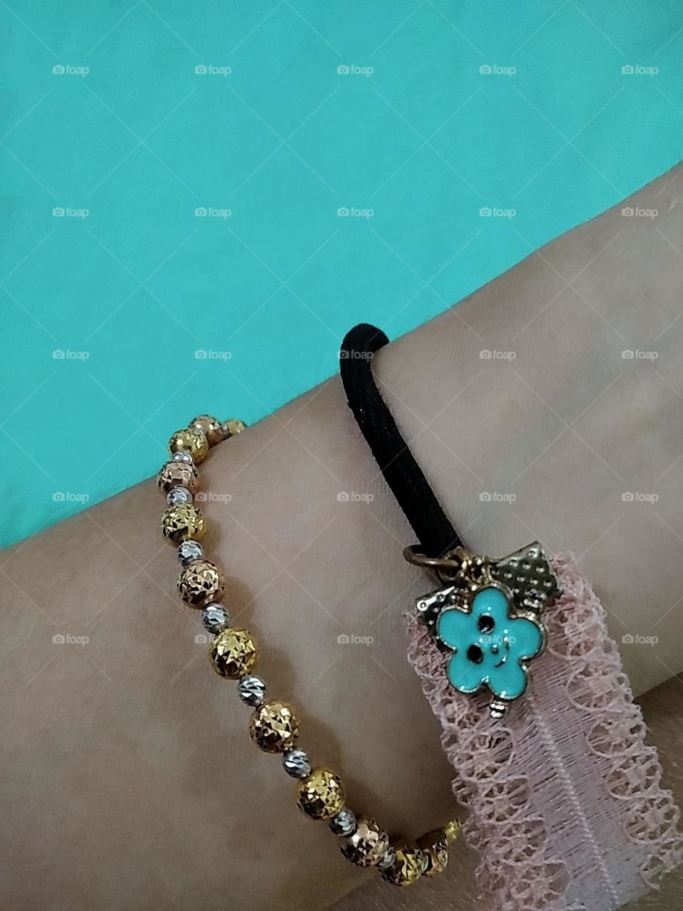 Wearing favorite jewelry