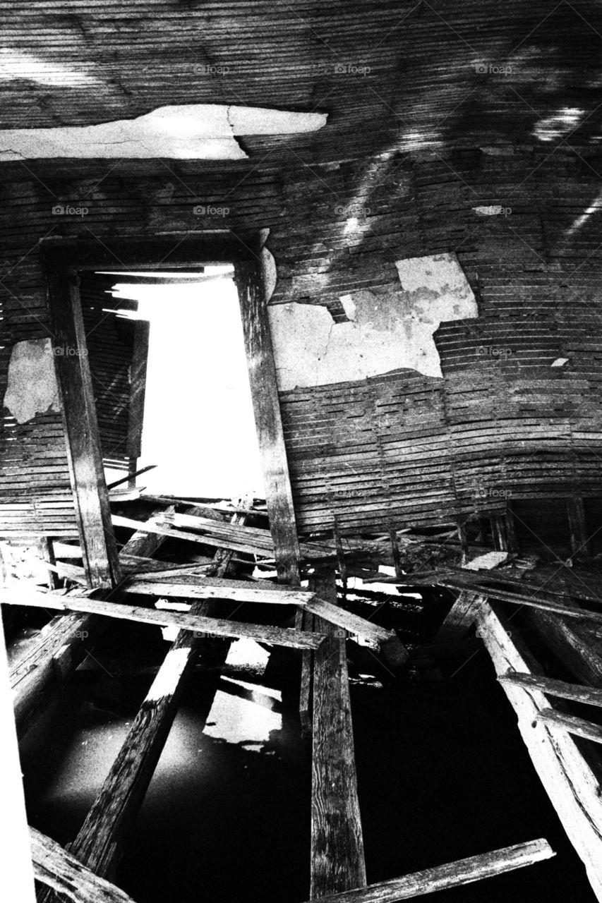 Inside the abandoned farmhouse 