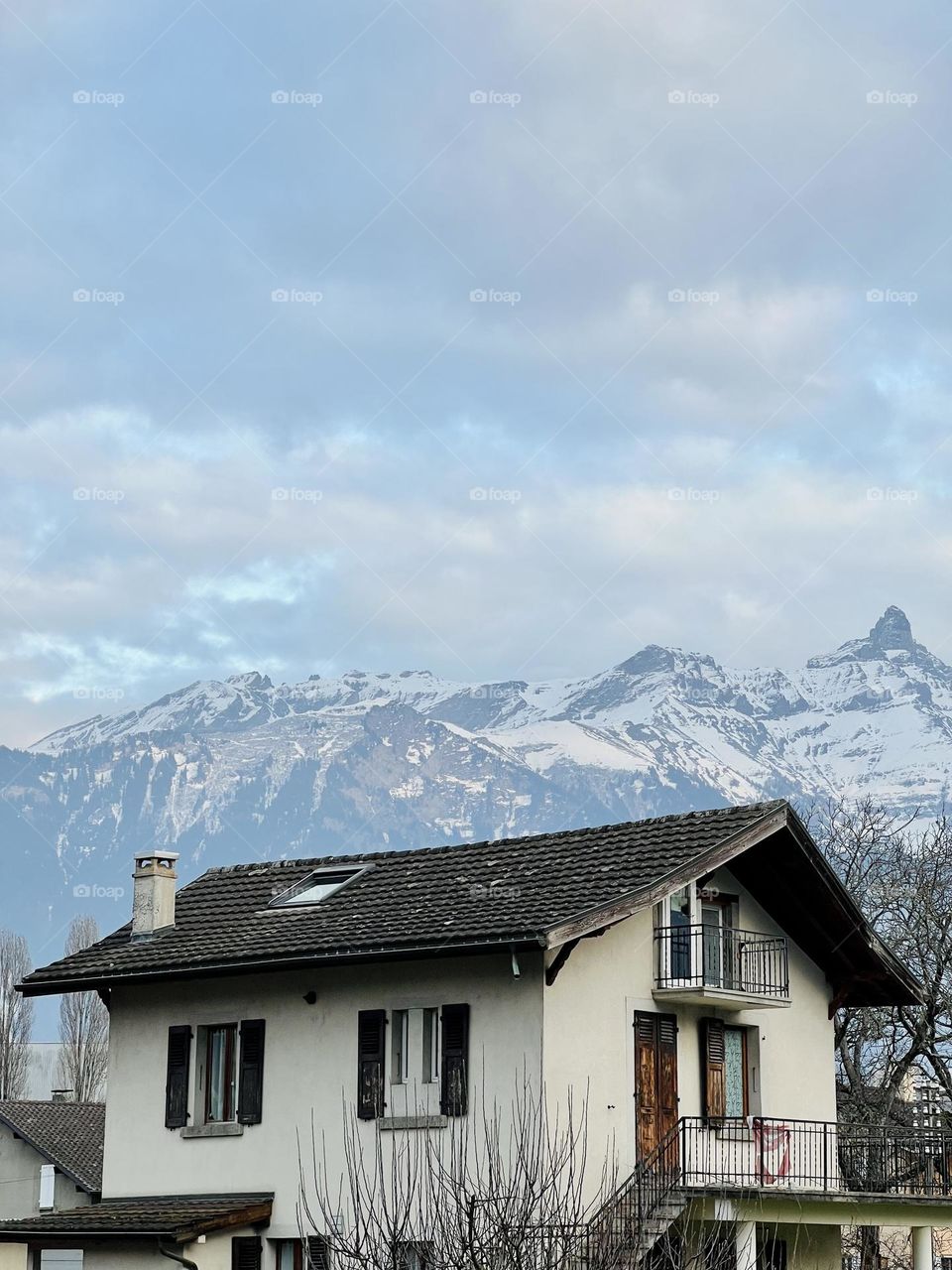 House by the mountains