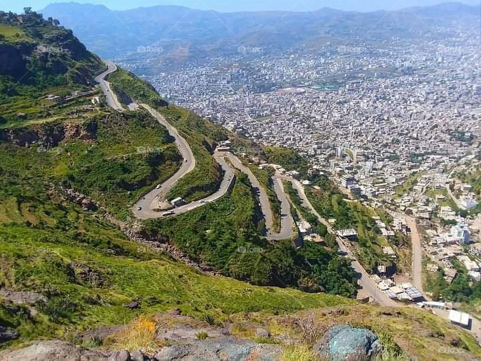 Glory be to God, the magnificent and picturesque view and the natural green trees are a view that is nothing more wonderful than it