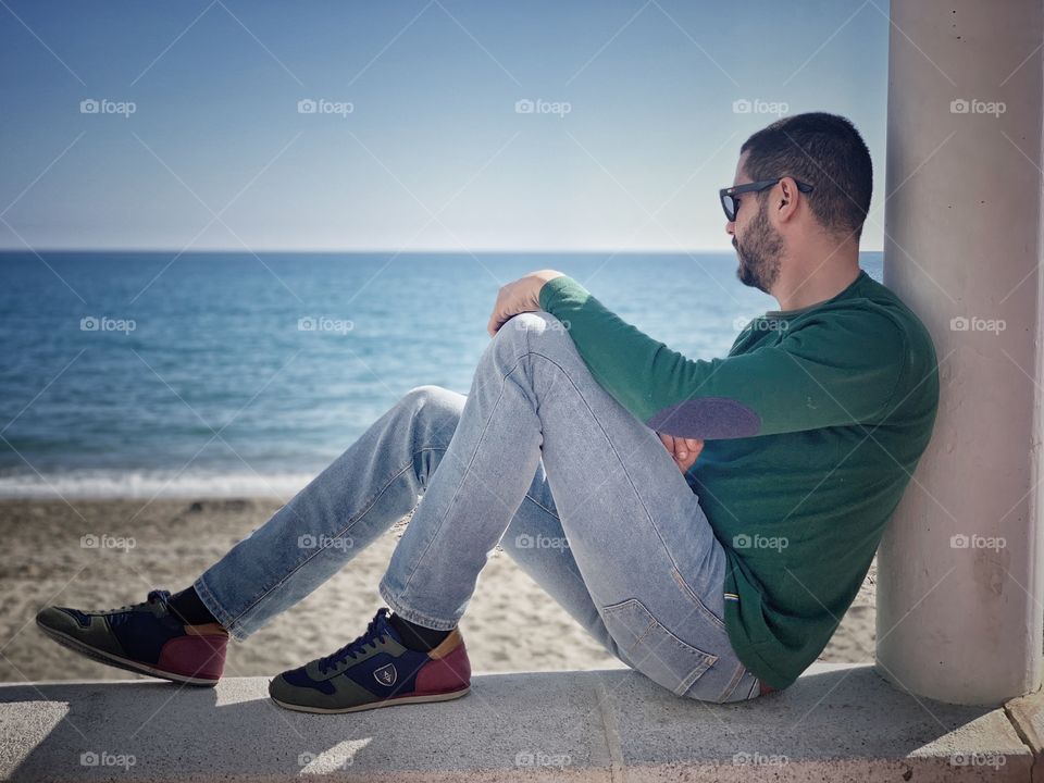 Looking at the beach 