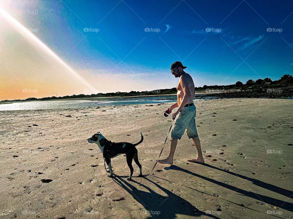 Candid photo on the beach 