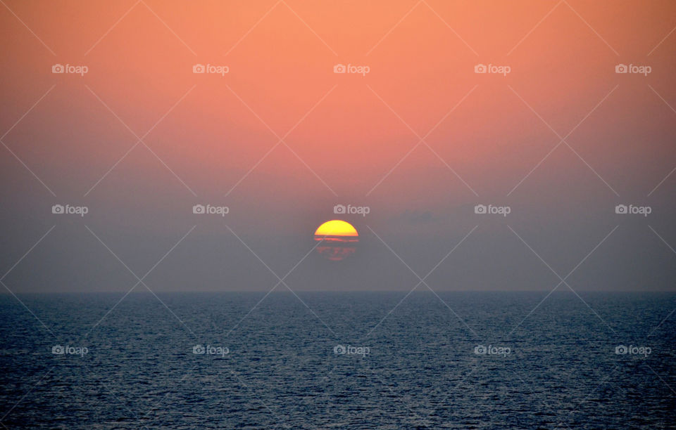 Sunset on the ocean