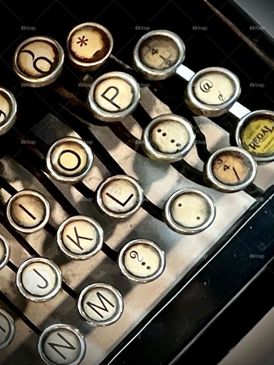 Antique Regal Round Typewriter Keys