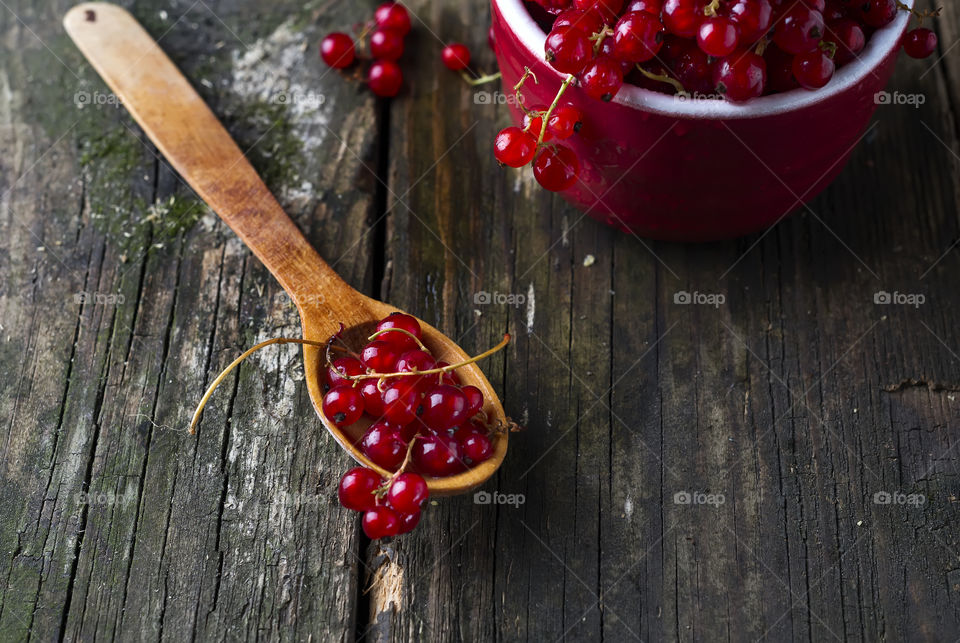 Fresh berries on a spoon