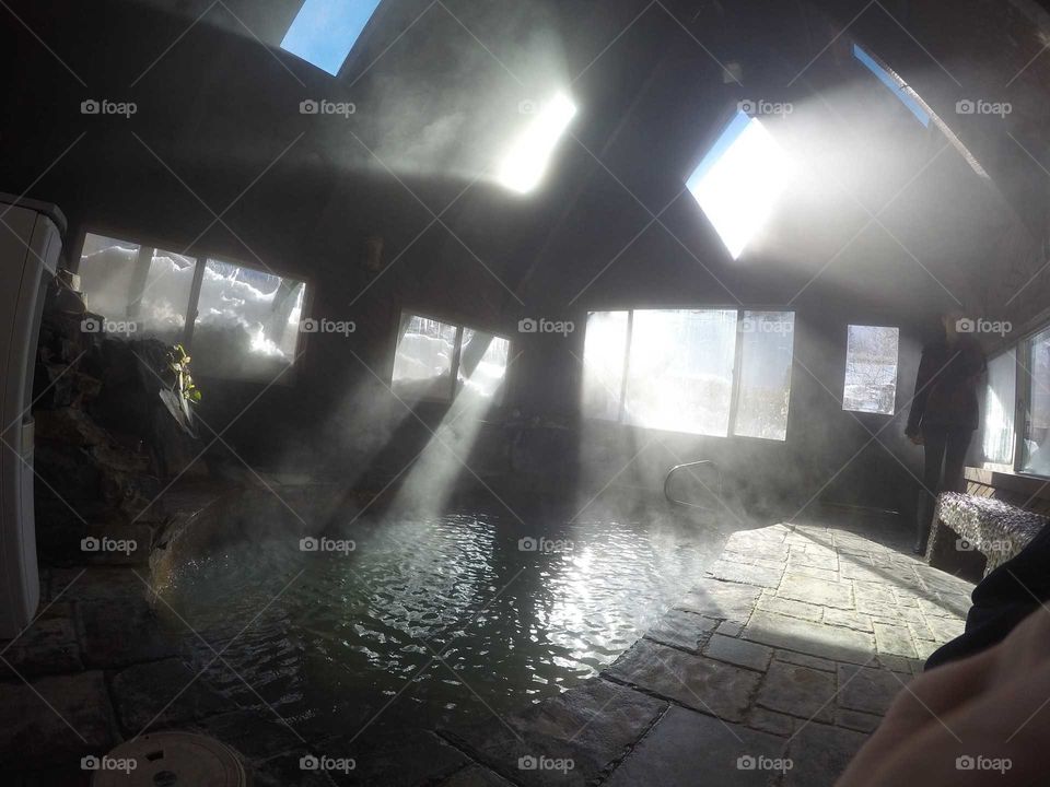 steamy hot springs
