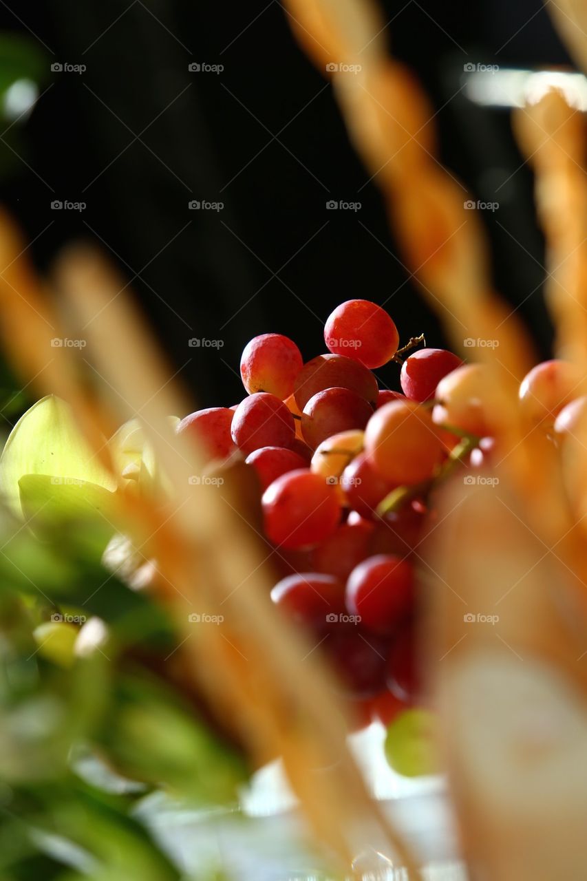Grapes and bread