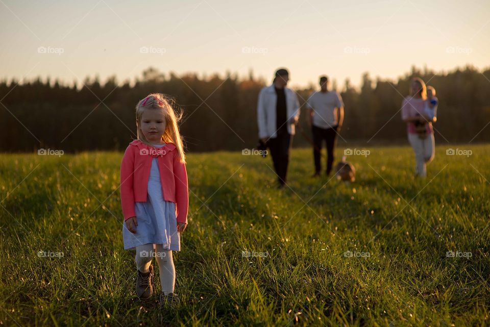 Family walking