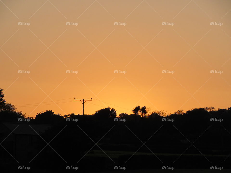 Sunset, Dawn, Silhouette, Landscape, Backlit