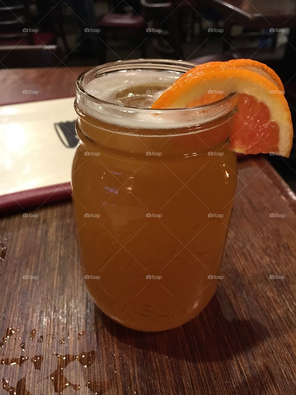 Beer in a mason jar