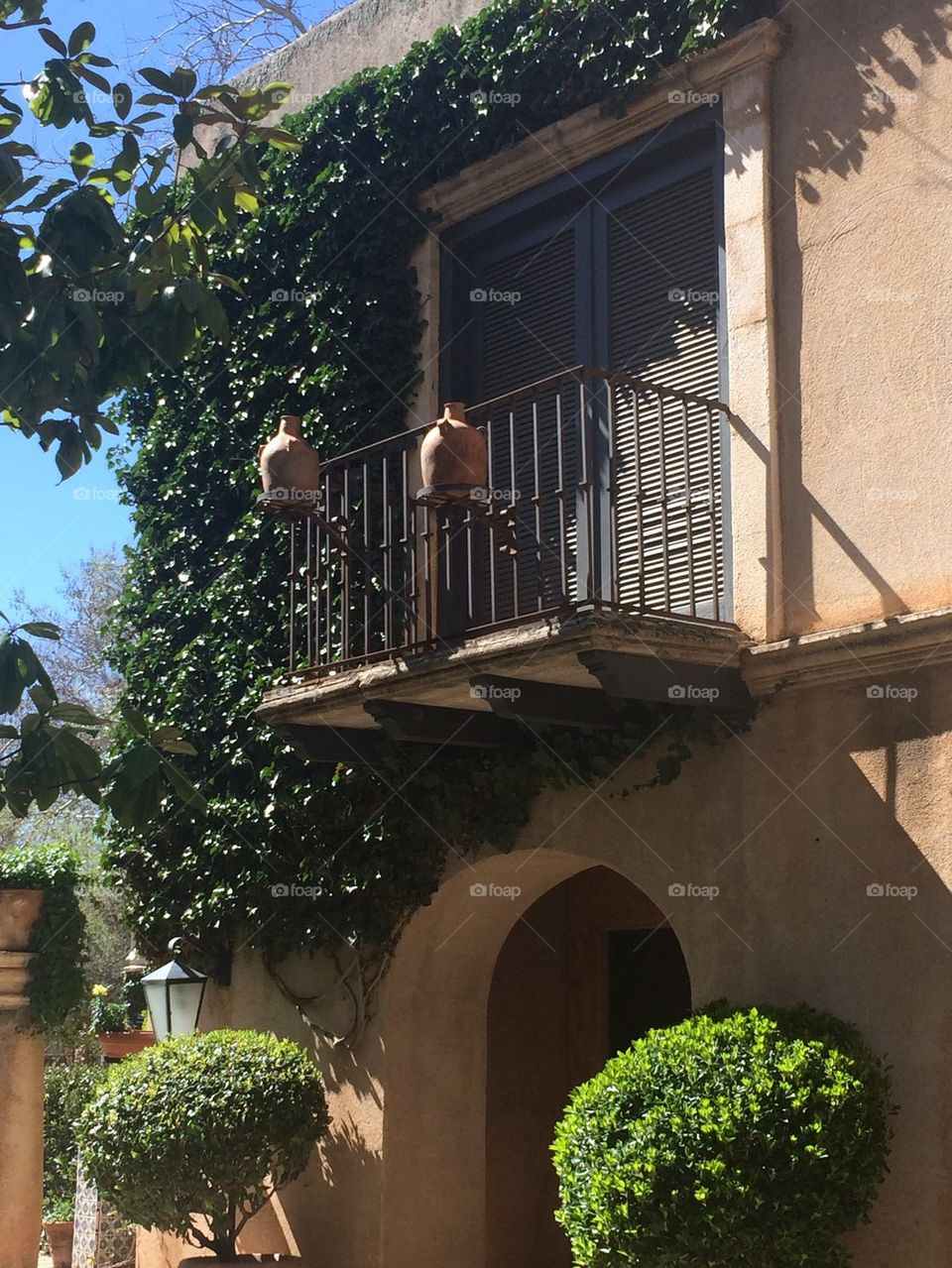 Balcony with Pottery
