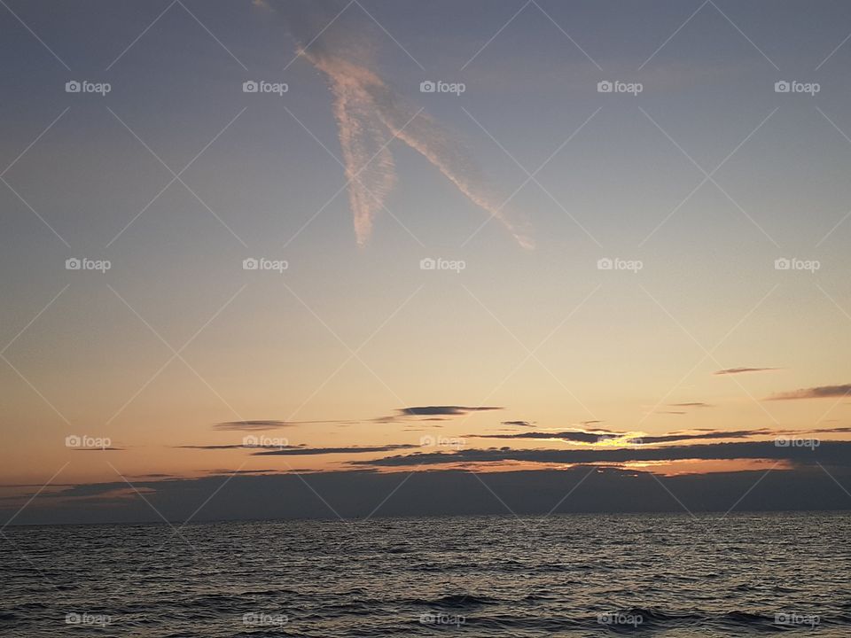 cloud patterns in sunset