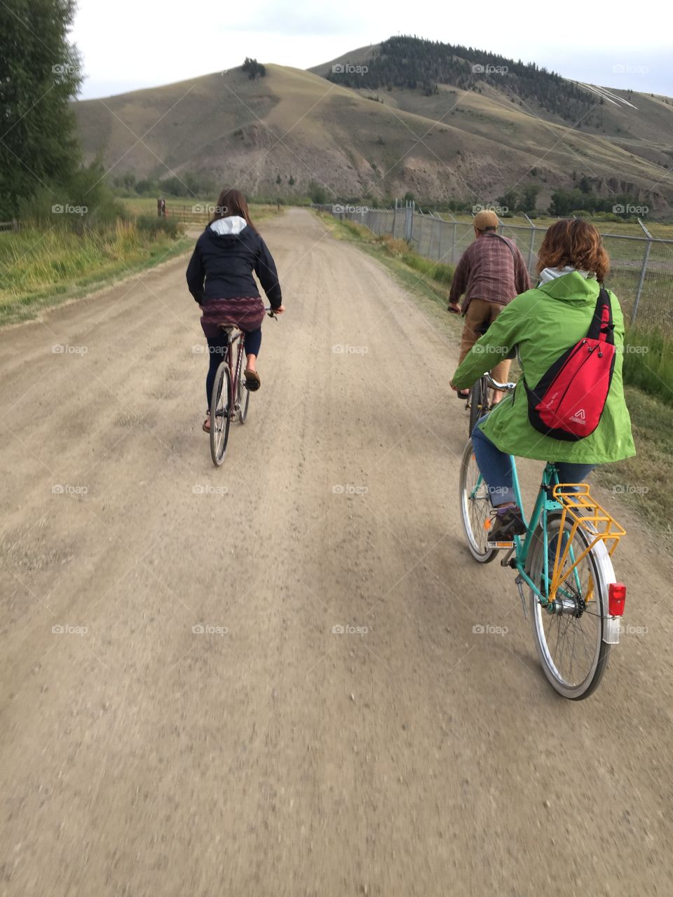 Bike riding family . We rode bikes around Gunnison