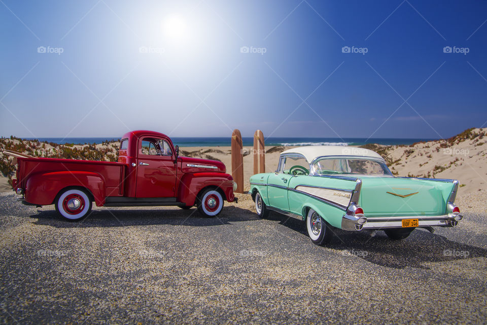 Surfing USA. These are 1/24 scale models taken on location in California