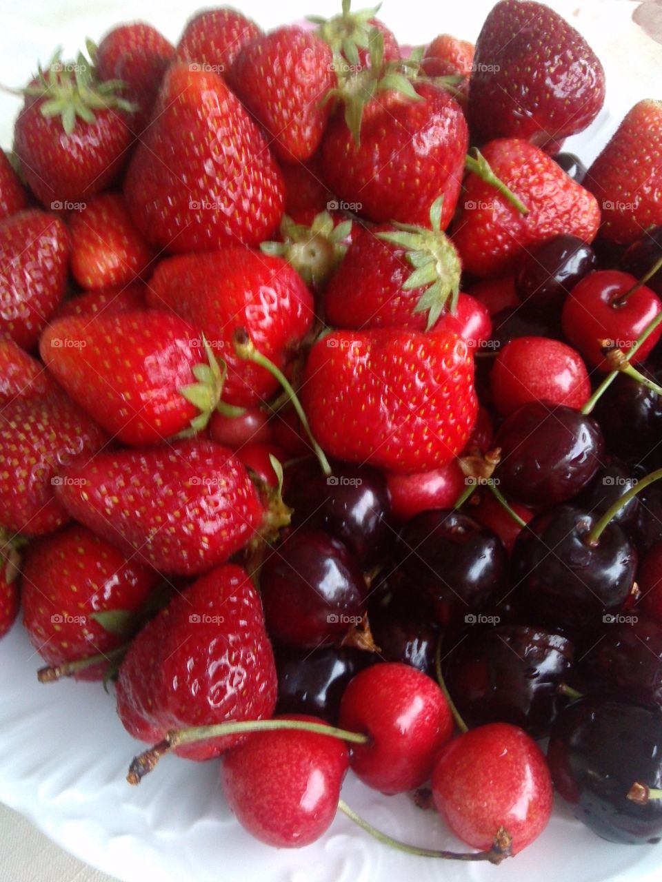 strawberries & cherries