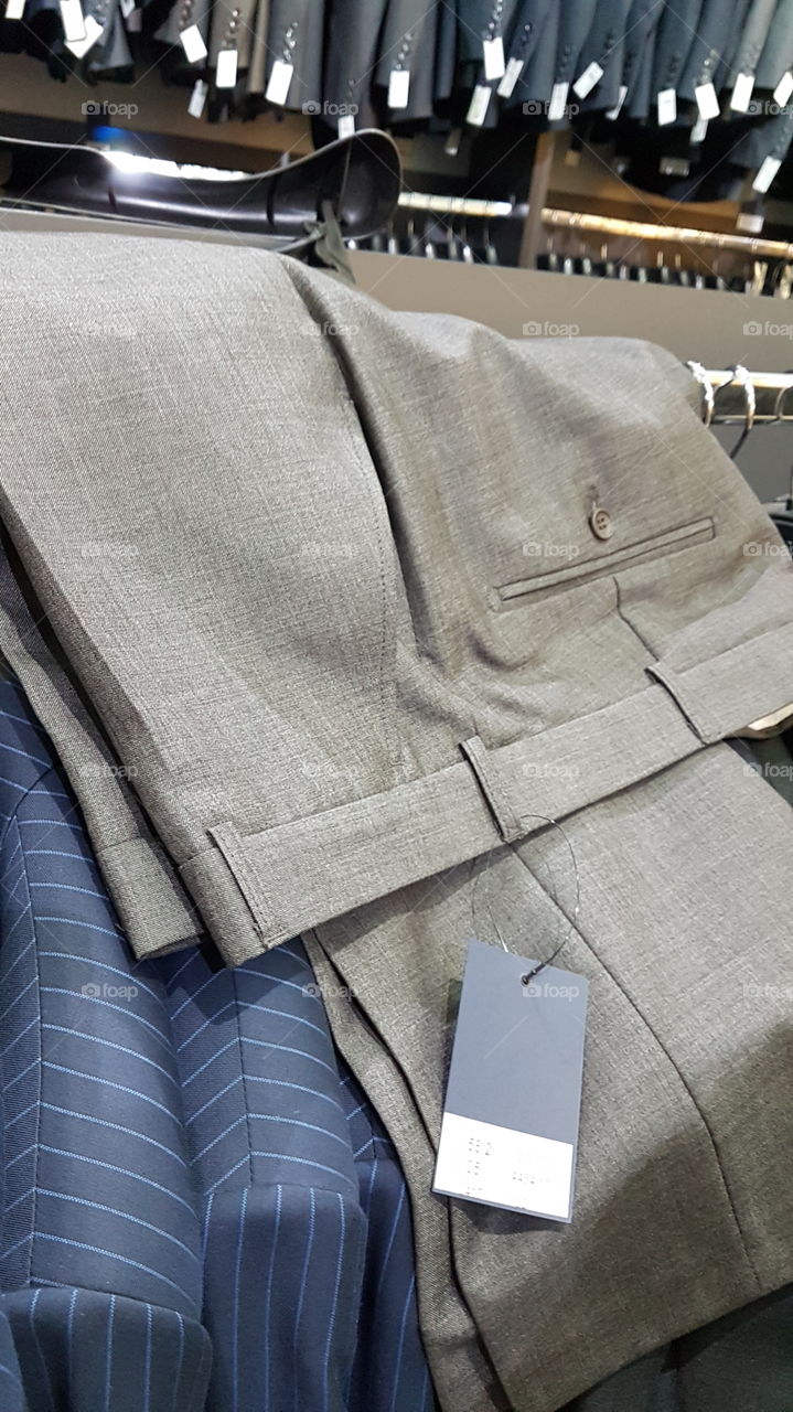 trousers in a costume store