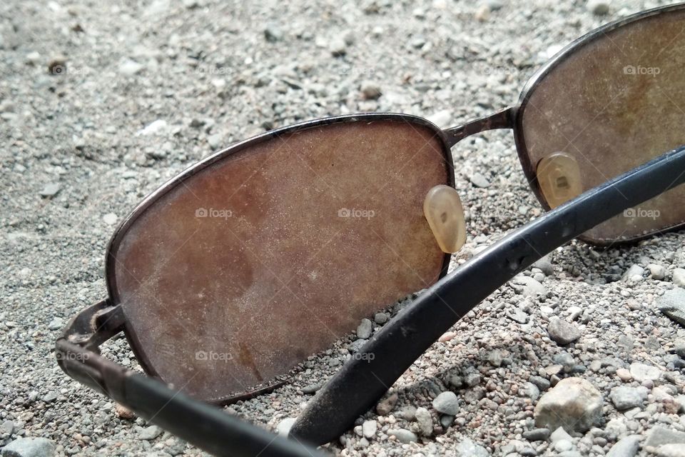 sunglasses on the sand