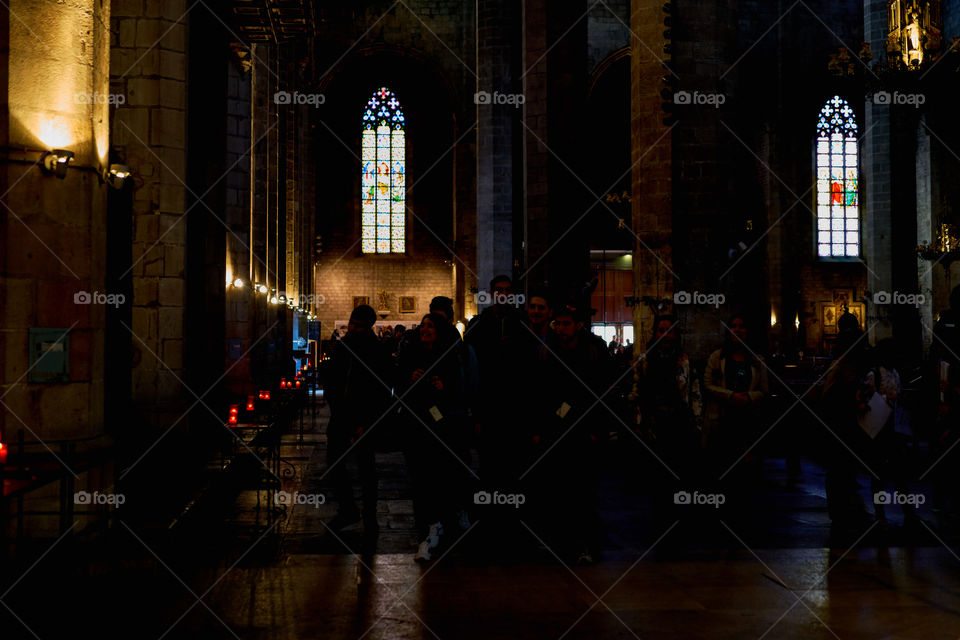 Church lights and shadows