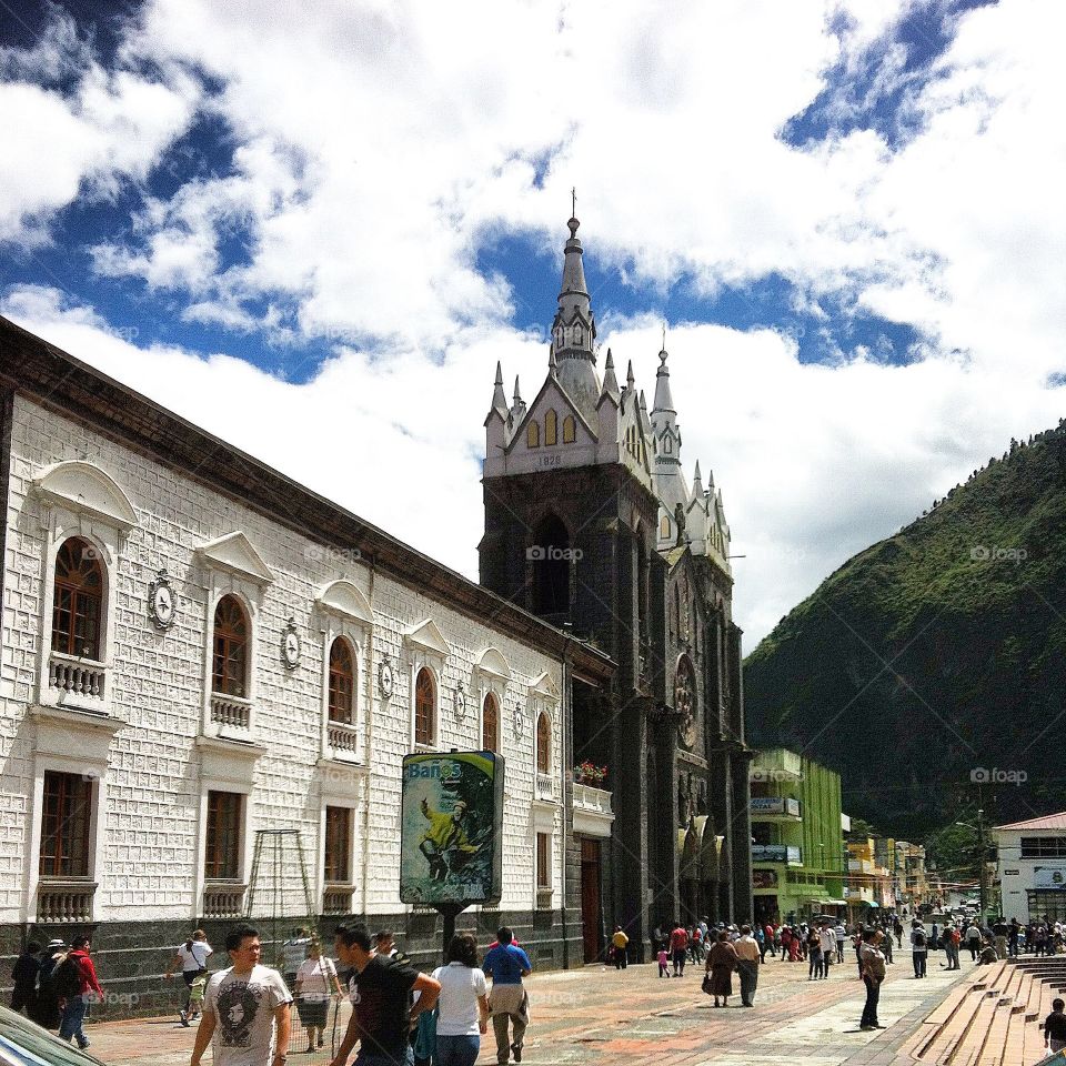 Church in Baños, Ecuador