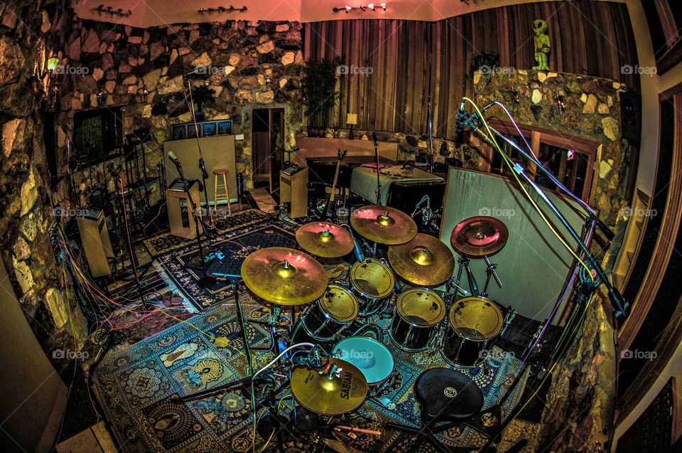 Drums Awaiting . Seattle Recording Studio 