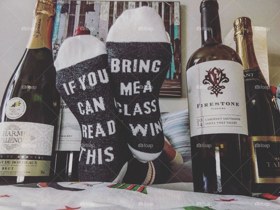 These are my wine drinking socks. 
