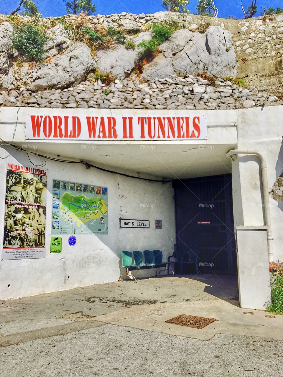 Gibraltar, World War II Tunnels, tours, travel 