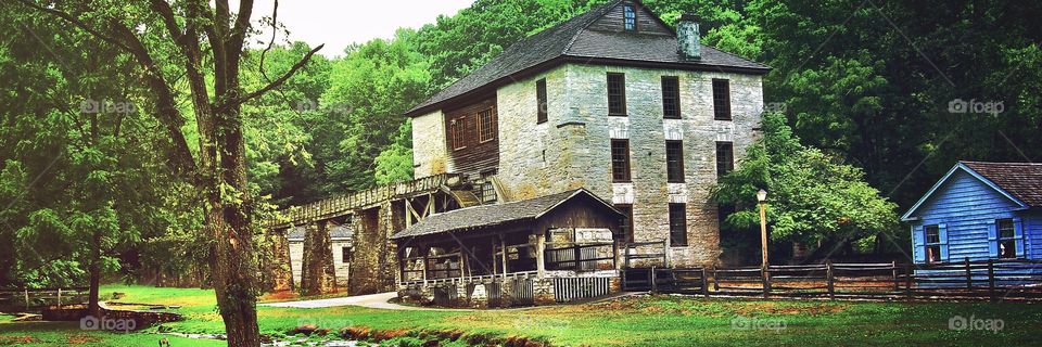 Beautiful mill in spring mill state park in Indiana. 