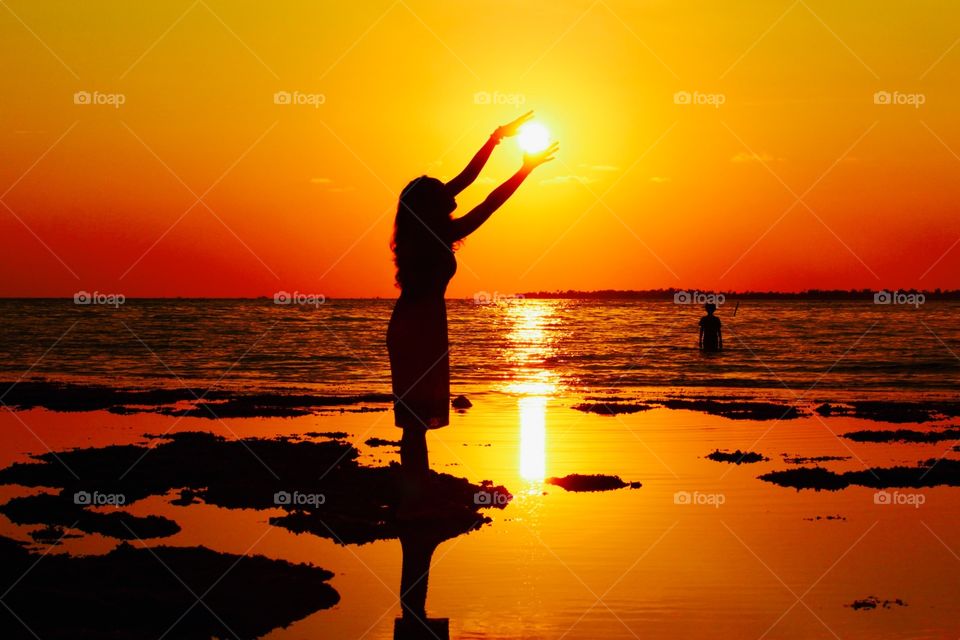 Playing with the sun. 