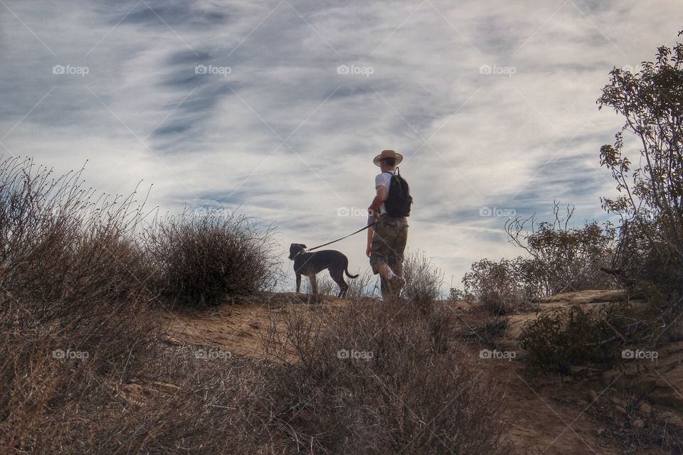 Pet owner with his pet