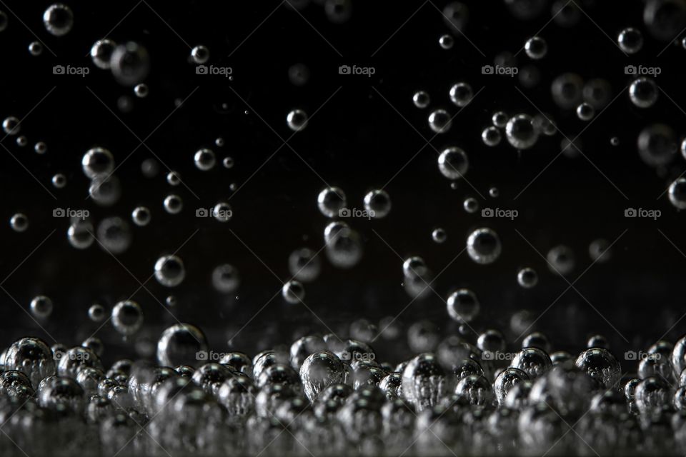 bubbles in black