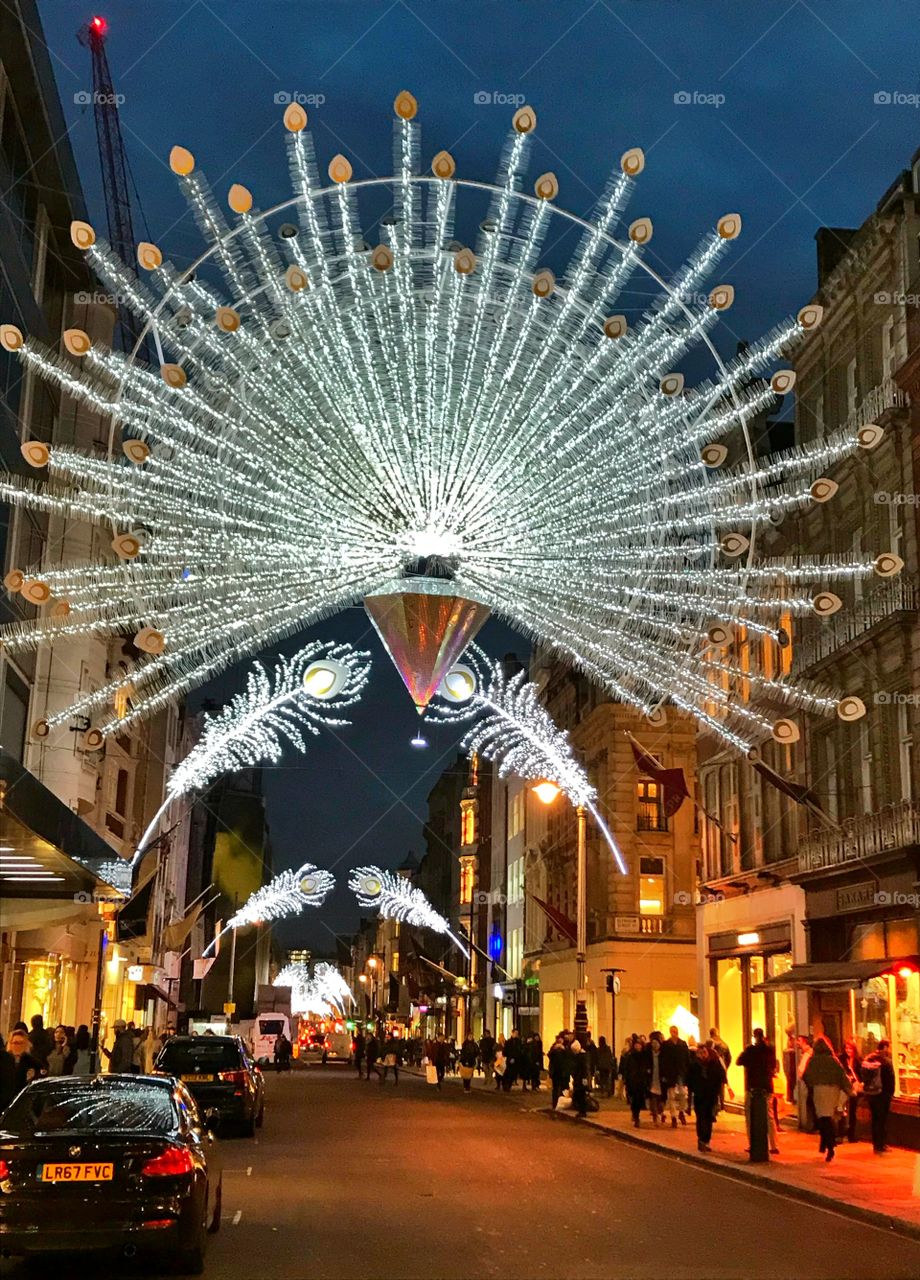 Christmas lights in London 
